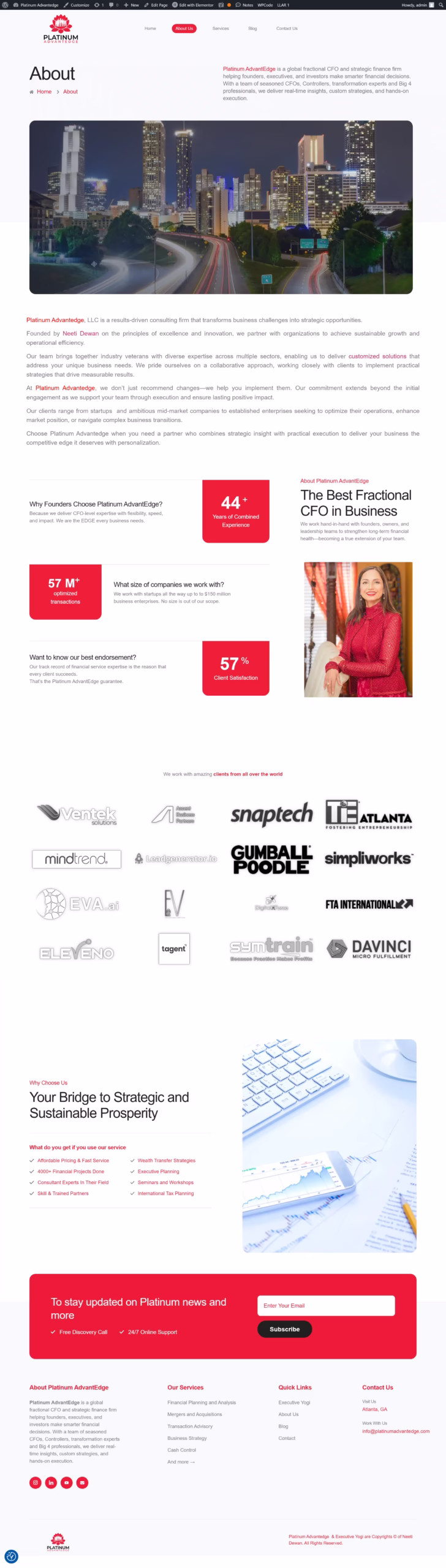 Platinum About us page